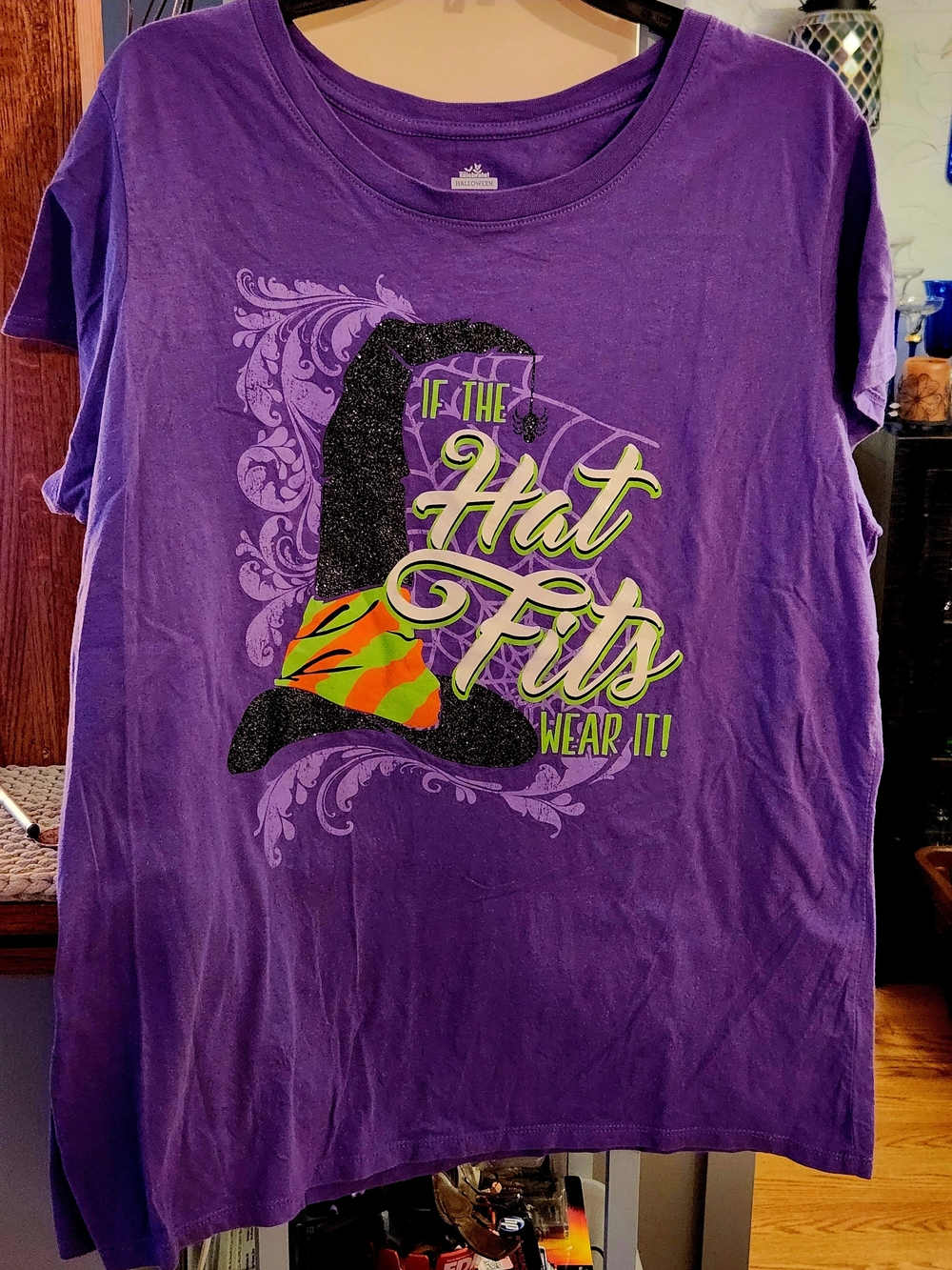 Girls' Purple Graphic Tee - 'If The Hat Fits' 3xlg